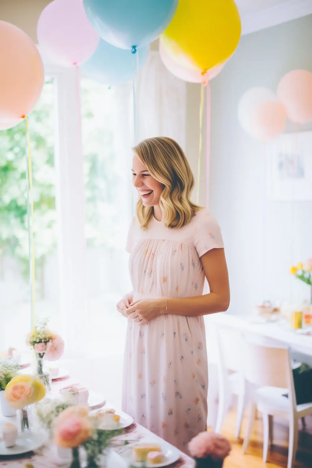 baby shower ideas for small groups, woman at an intimate baby shower