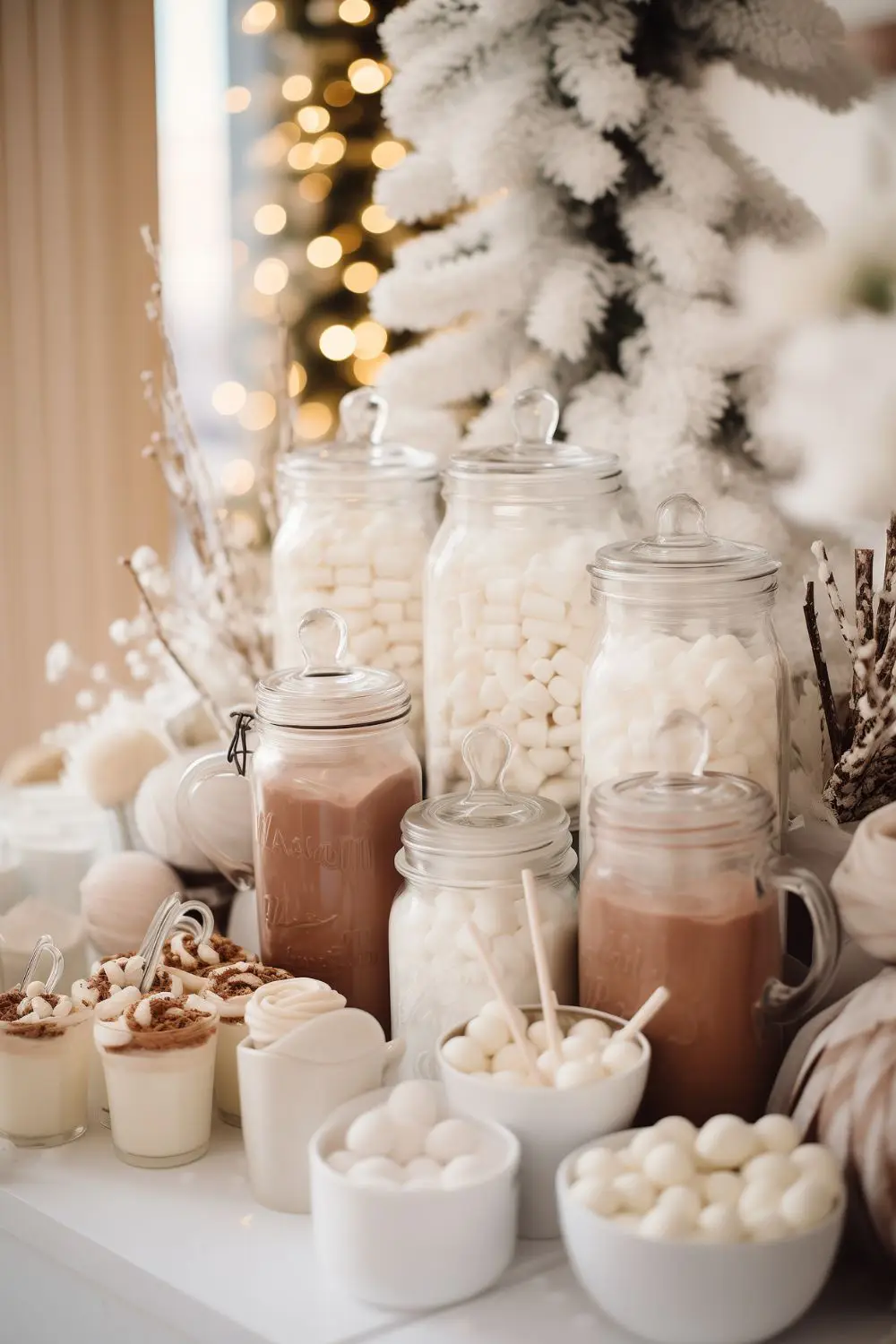 winter baby shower ideas hot chocolate bar