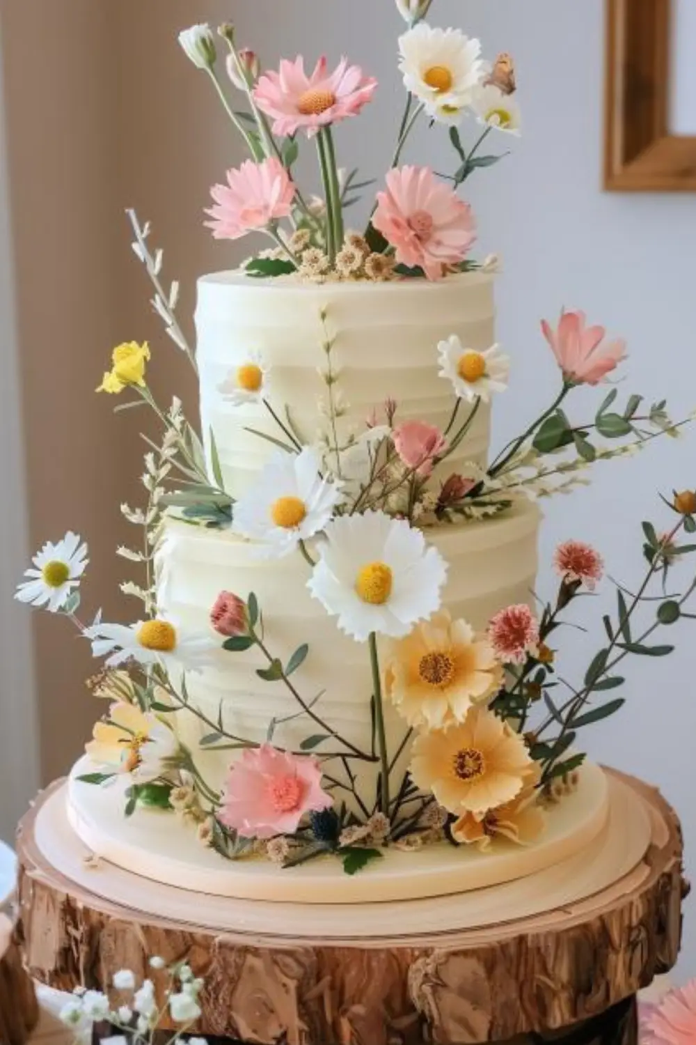 wildflower baby shower cake